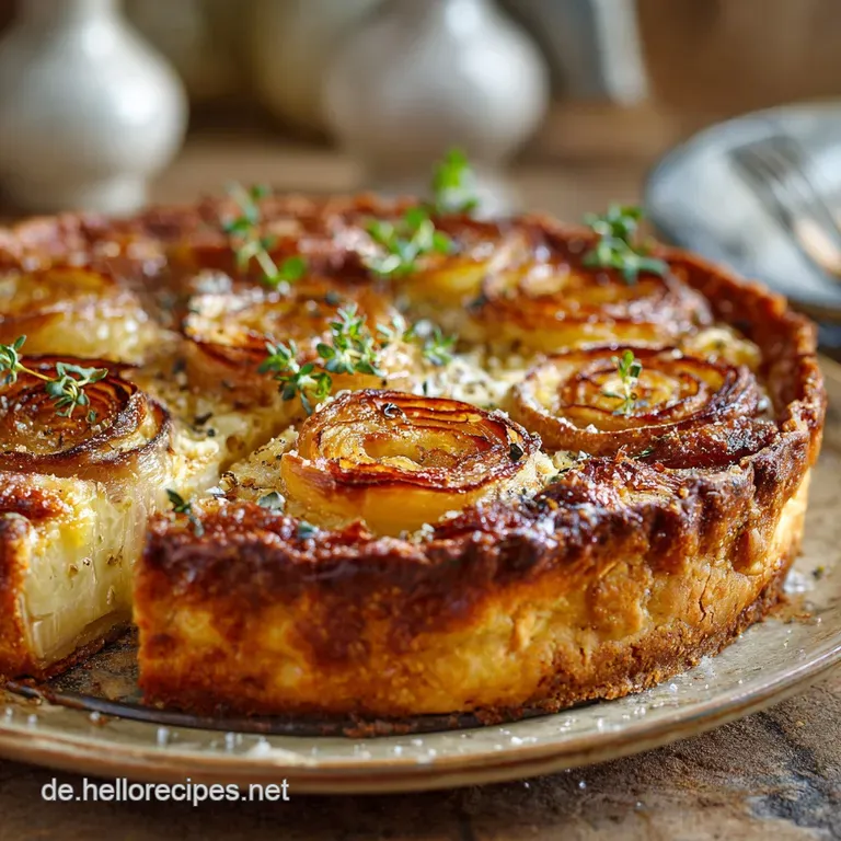 Zwiebelkuchen: Omas Rustikaler Klassiker Mit Saftiger F&uuml;llung presentation