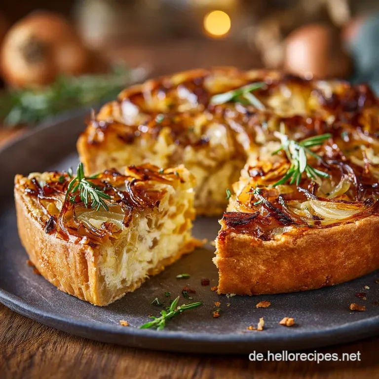 Zwiebelkuchen: Omas rustikaler Klassiker mit saftiger F&uuml;llung
