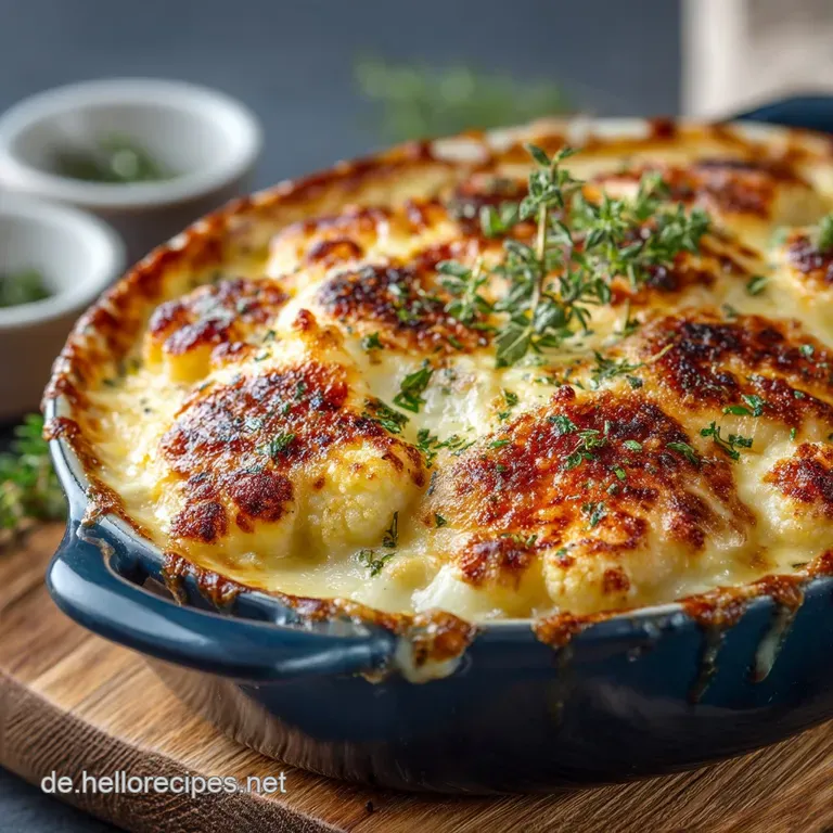 Der Klassiker Cremiges Blumenkohl Gratin Mit Goldbrauner K&auml;sekruste presentation