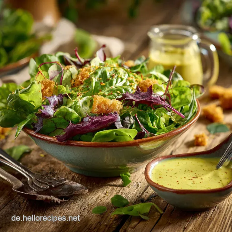 Gr&uuml;ner Salat mit HonigSenf Dressing: Das Schw&auml;bische Rezept
