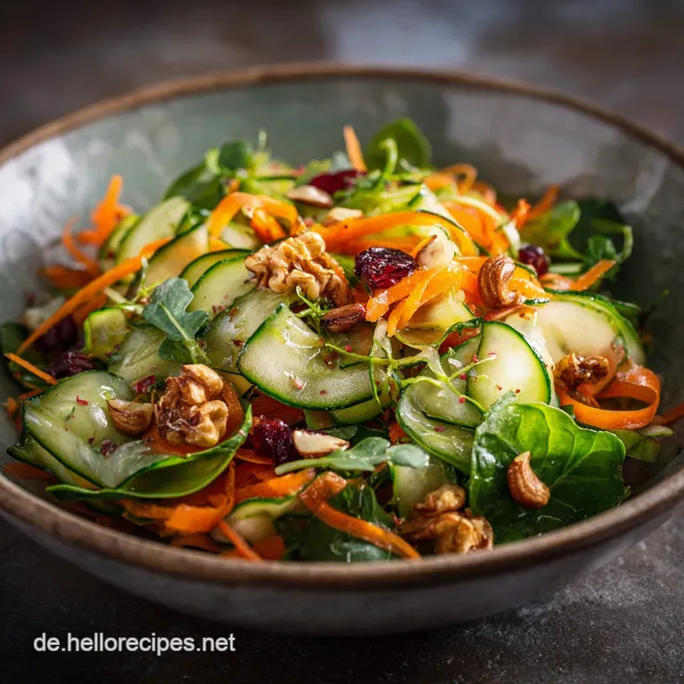 Knackiger GurkenKarottenSalat mit DillEssigDressing