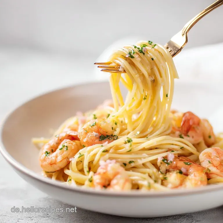 Knoblauchbuttershrimp Pasta: Die Ultimative So&szlig;e presentation
