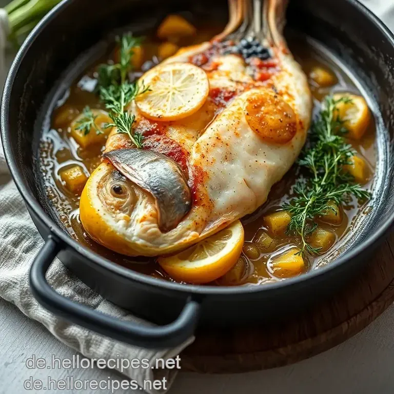 Knusprige Dorade aus dem Ofen presentation