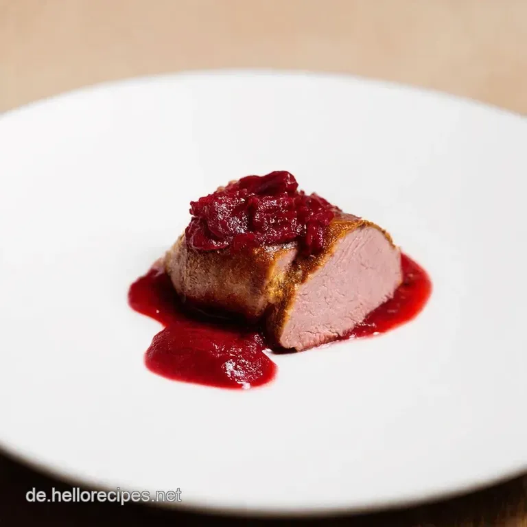 Knusprige Entenbrust mit KirschPortweinSo&szlig;e