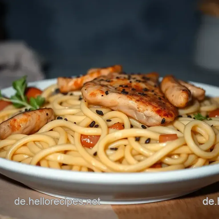 Knusprige gebratene Nudeln mit Ente – Asiatischer Genuss für zu Hause