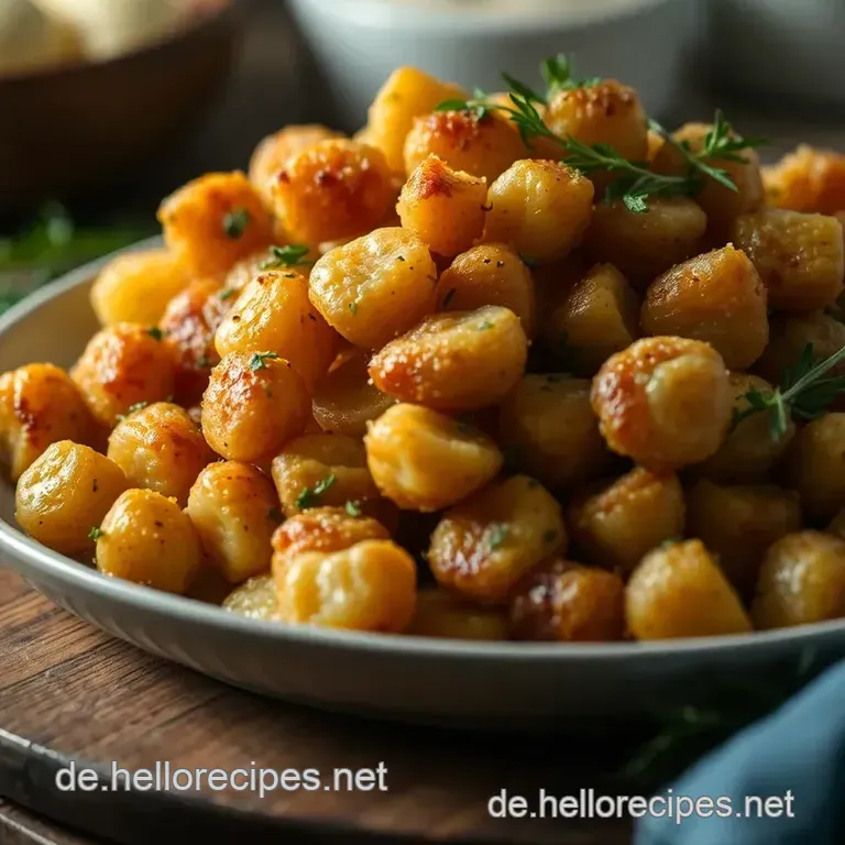 Knusprige Kartoffelwürfel aus der Heißluftfritteuse presentation