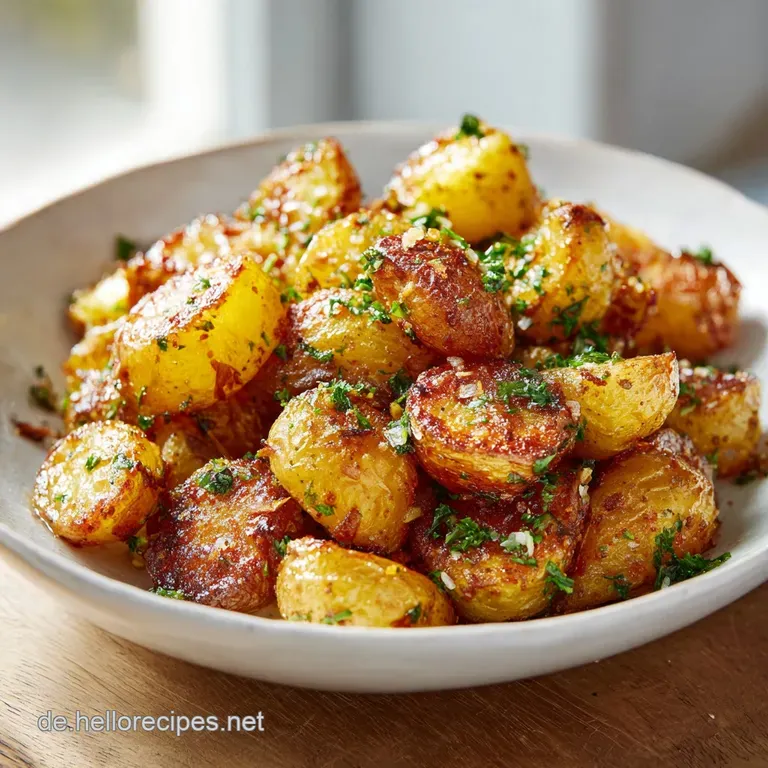 Knusprige Knoblauchkartoffeln: Au&szlig;en Knusprig Innen Zart