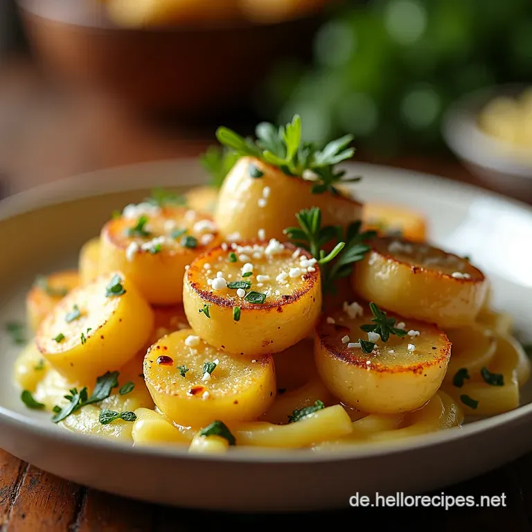 Knusprige Knoblauchparmesan Kartoffelspalten presentation