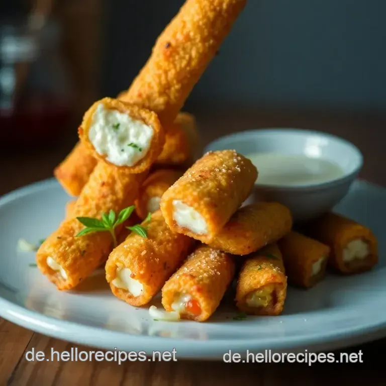Knusprige Mozzarella Sticks – Ein unwiderstehlicher Snack! presentation