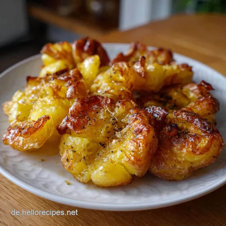 Knusprige Quetschkartoffeln: Au&szlig;en Fluffig Innen Knusprig presentation