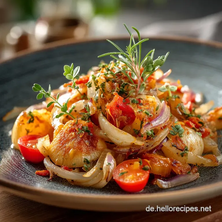 Goldbraune Perfektion Die Knusprigen Röstzwiebeln die jedes Gericht heben presentation