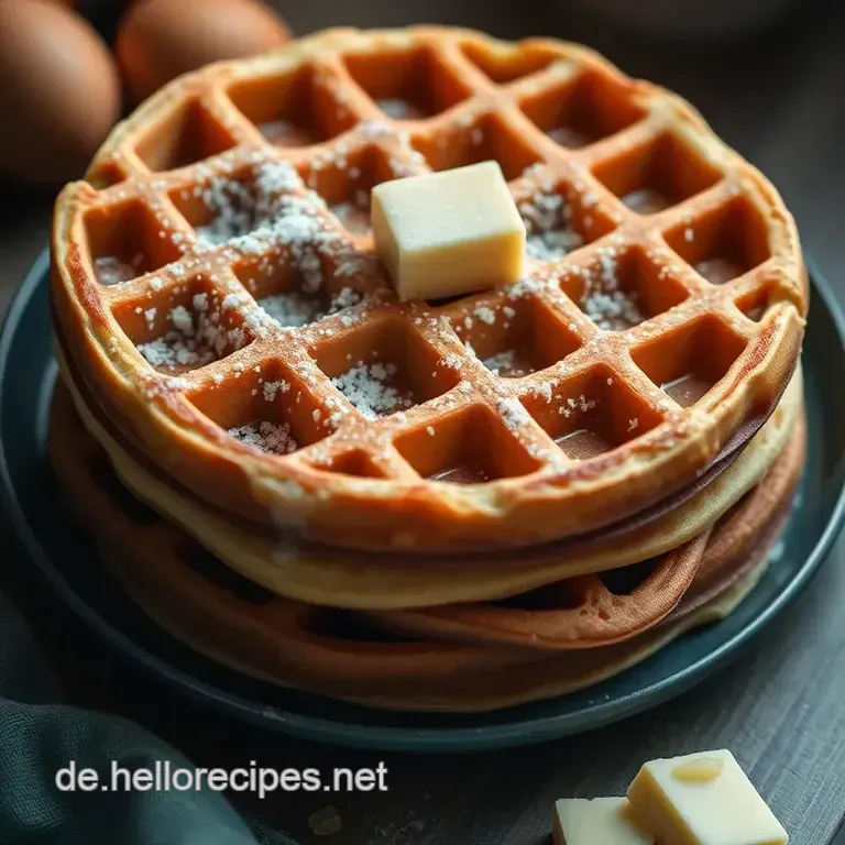 Knusprige Waffeln mit Liebe gebacken presentation