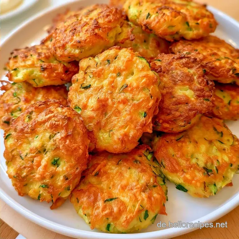 Zucchinipuffer mit Haferflocken und K&auml;se