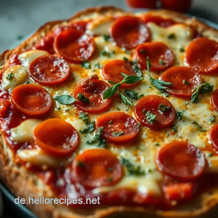 Knuspriger Blitz-Pizza-Toast aus der Heißluftfritteuse presentation