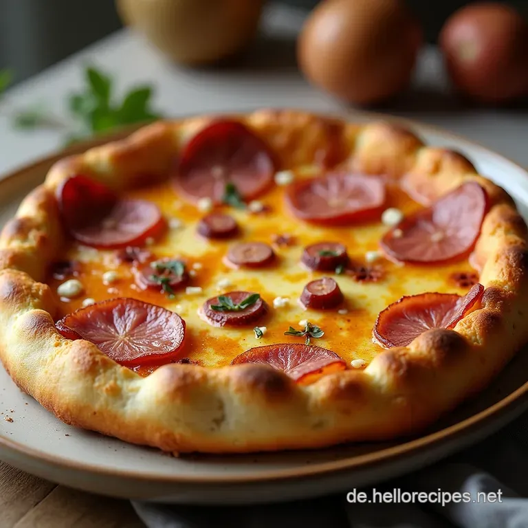 Flammkuchen Rezept Hauchdünner knuspriger Elsässer Klassiker