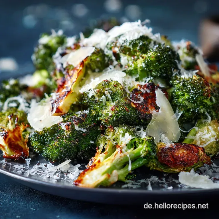 Knuspriger Smashed Brokkoli Mit Parmesan Und Knoblauch presentation