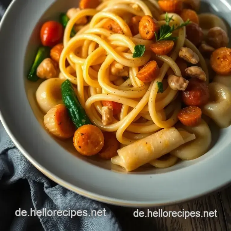 Kritharaki – Mediterrane Nudel-Gemüsemischung mit Feta presentation