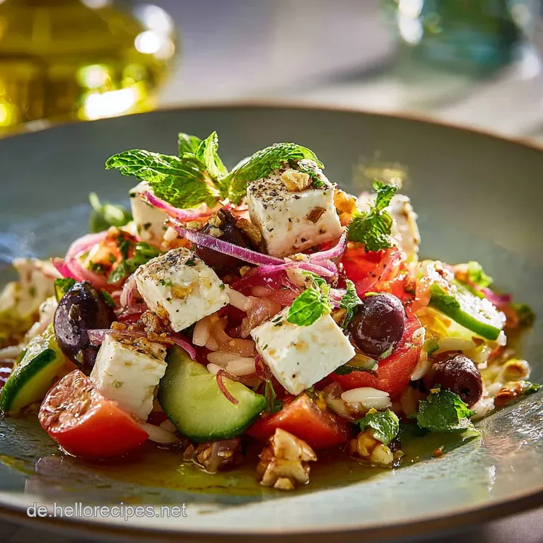 Kritharaki Salat mit Feta: Griechischer Genuss schnell und einfach gemacht