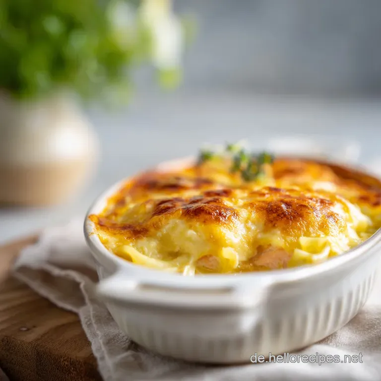 LachsSahne Gratin mit Bandnudeln: Cremiger Seelenw&auml;rmer
