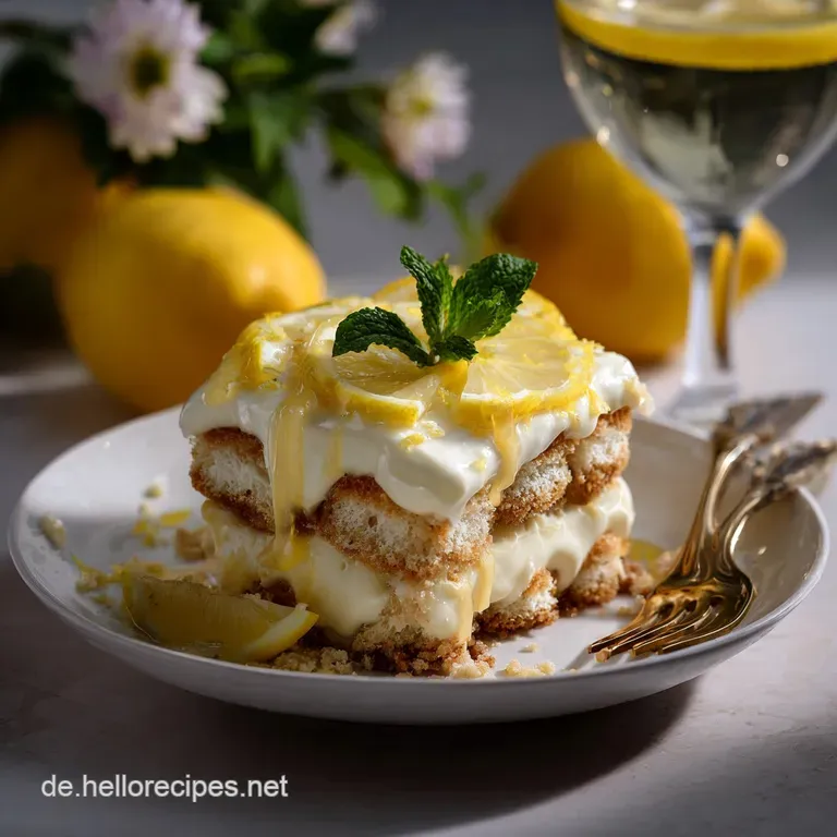 Limoncello Tiramisu Ein Fruchtigfrisches Sommerdessert presentation