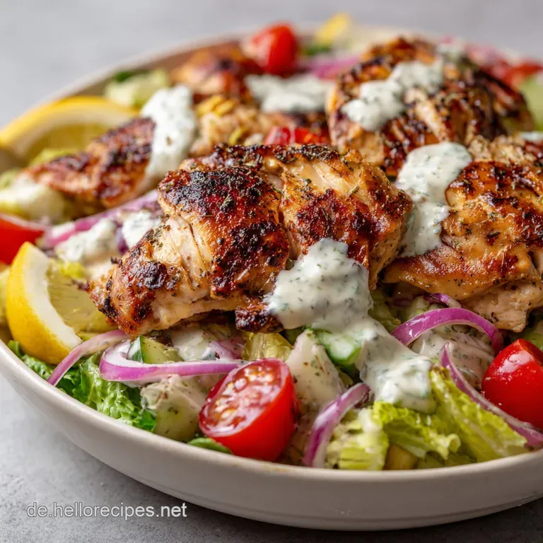 H&auml;hnchen Salat Low Carb: Joghurt-Kr&auml;uter-Traum presentation