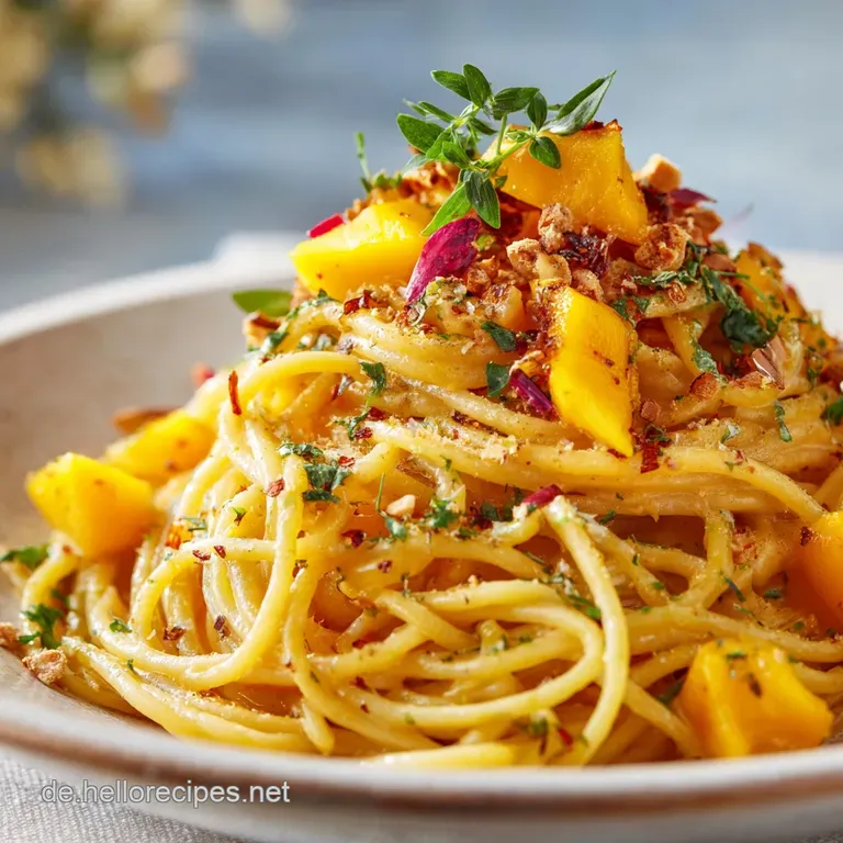 MangoErdnussSensation Blitzschnelle Vegane Nudelpfanne