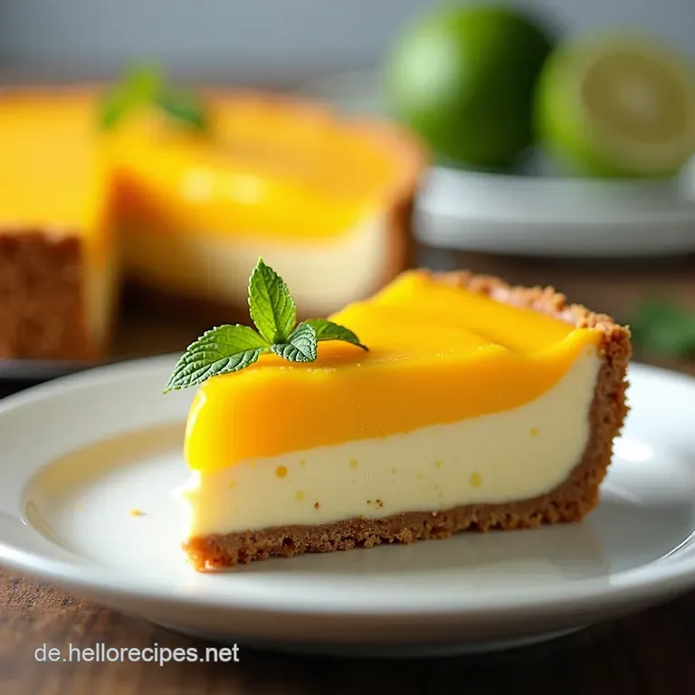Tropischer Mango Key Lime Pie Mein Sommerrezept