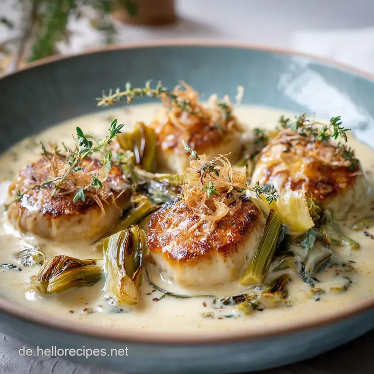 Medaillons mit Lauch in ParmesanSahnesauce So gelingt das FeierabendHighlight