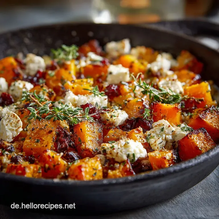 Ofenk&uuml;rbis Beilage Mit Feta Und Honig Goldener Herbstgenuss Vom Blech presentation