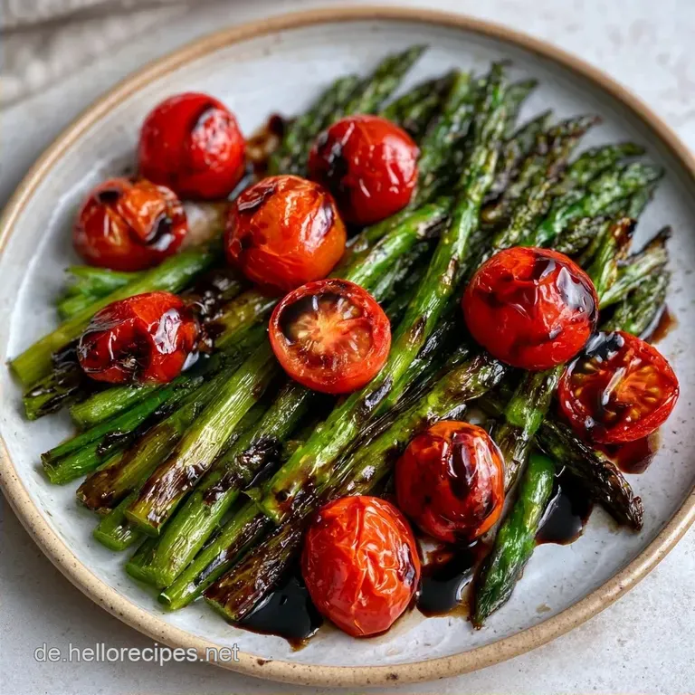 Ofenspargel mit Kirschtomaten: Herzhaft Ger&ouml;stet