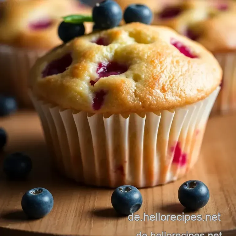 Oma Gerda&#039 s Geheime Saftige Blaubeer-Muffins presentation