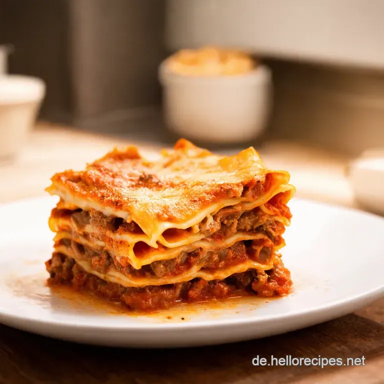 Omas Einfache HackfleischLasagne presentation