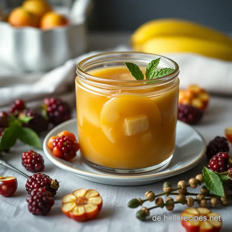 Oma’s Geheimnis: Holunderbeerensaft-Götterspeise mit Vanillesauce presentation