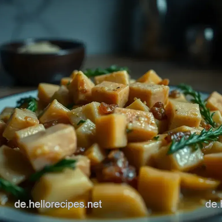 Omas Zarte Rinderzunge in Weißweinsoße