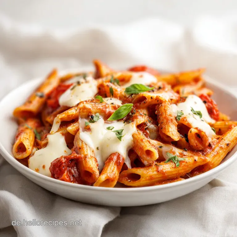 One Pot Pasta Tomate Mozzarella: S&auml;mig und Cremig