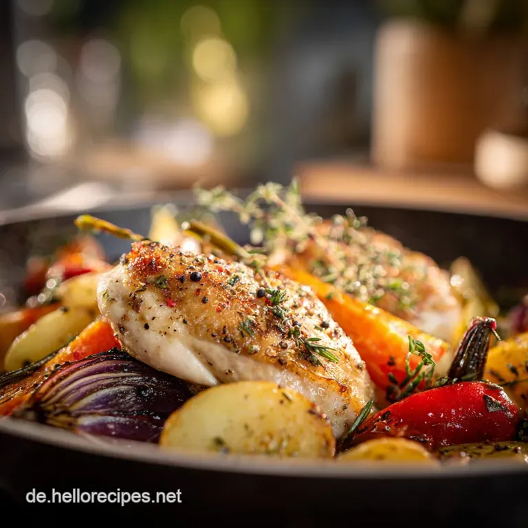 One Spot Hähnchen Das FeierabendBackblech mit mediterranem Gemüse