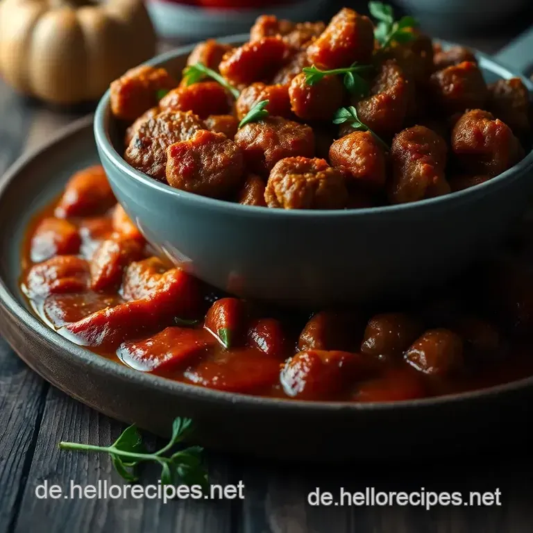 Paprika-Sahne-Hähnchenpfanne aus dem Ofen presentation