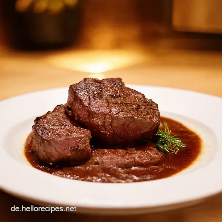 Perfekt Gebratenes H&uuml;ftsteak presentation