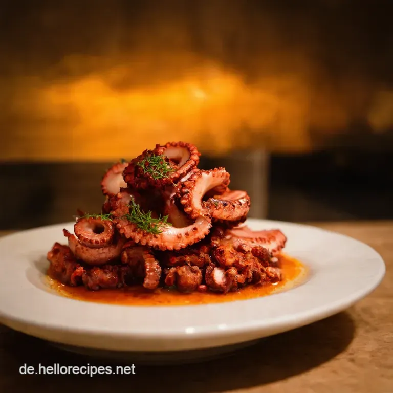 Pulpo Vom Grill Mit Zitronenknoblauchmarinade presentation