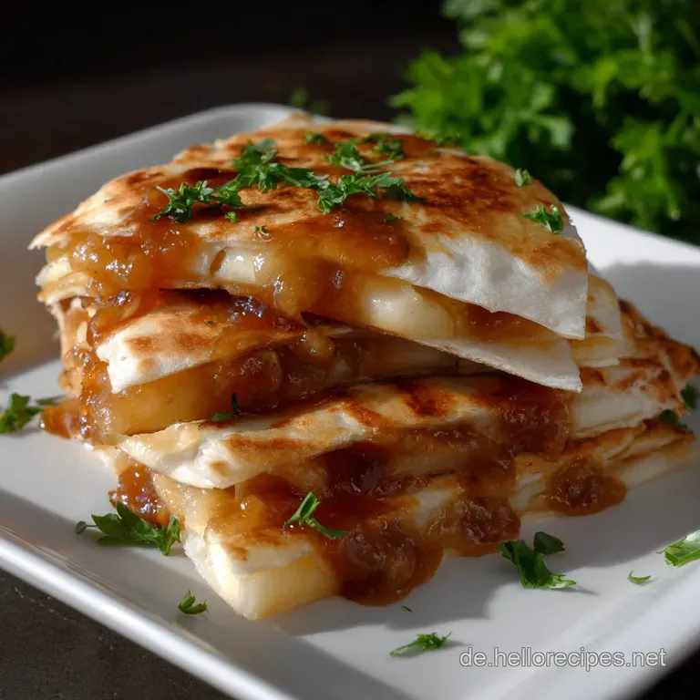 Einfache Racletteapfel Quesadillas: Knusprig & Herzhaft presentation