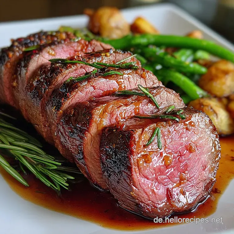 Rehr&uuml;cken im Ganzen Braten: Niedrigtemperatur & Rotwein