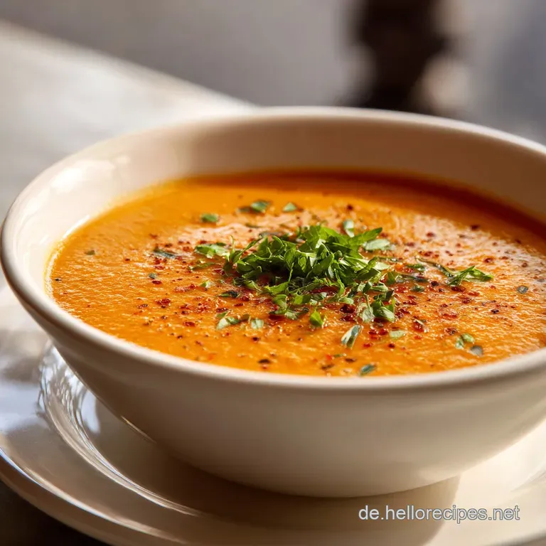 Rote Linsensuppe Rezept mit Kokosmilch