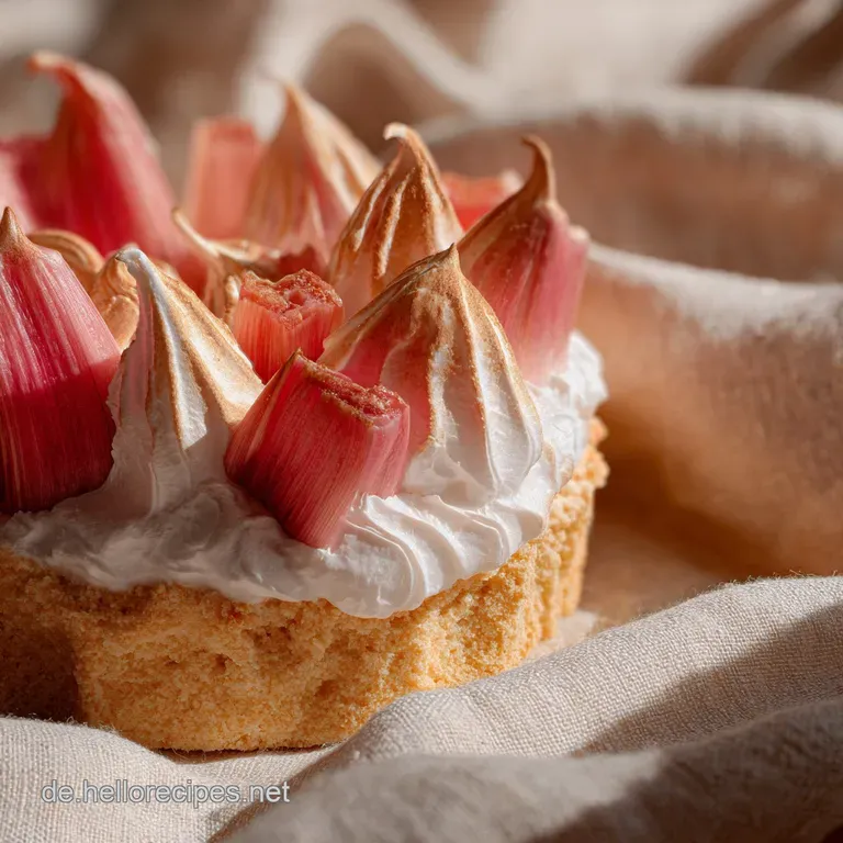 Ein saftiges Kuchenst&uuml;ck auf einem schlichten Keramikteller, flankiert von frischen Beeren und einer Prise Puderzucker.