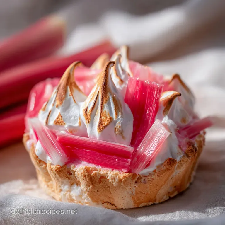 Rhabarber Mandelbaiser Kuchen: Gesunde Variante