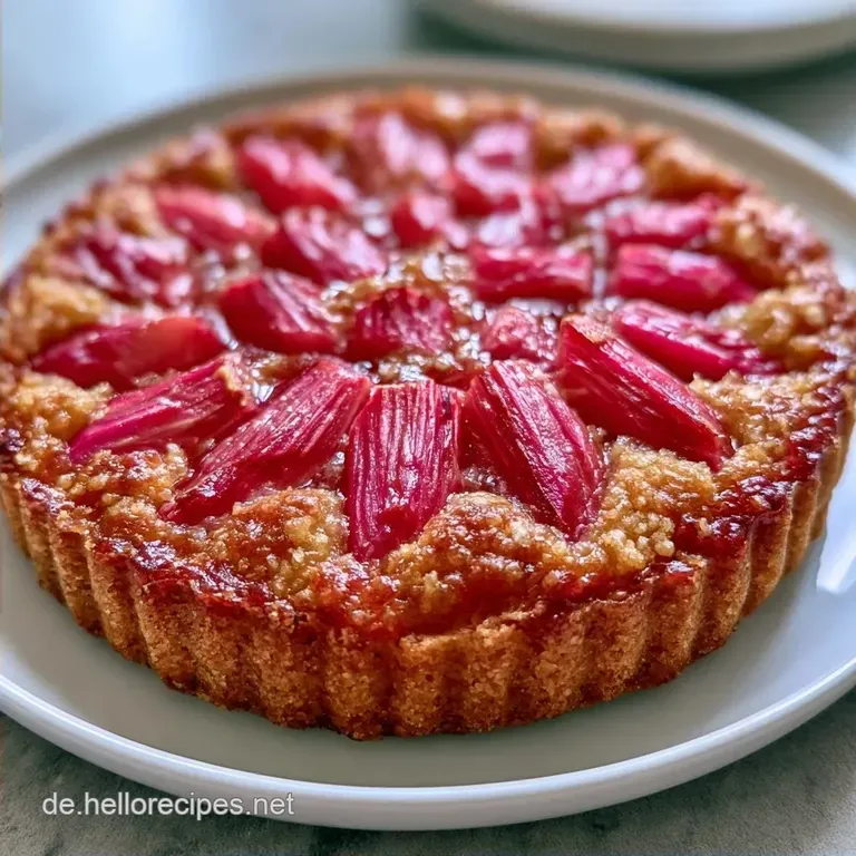 Rhabarber M&uuml;rbeteigkuchen: Fein und Fruchtig