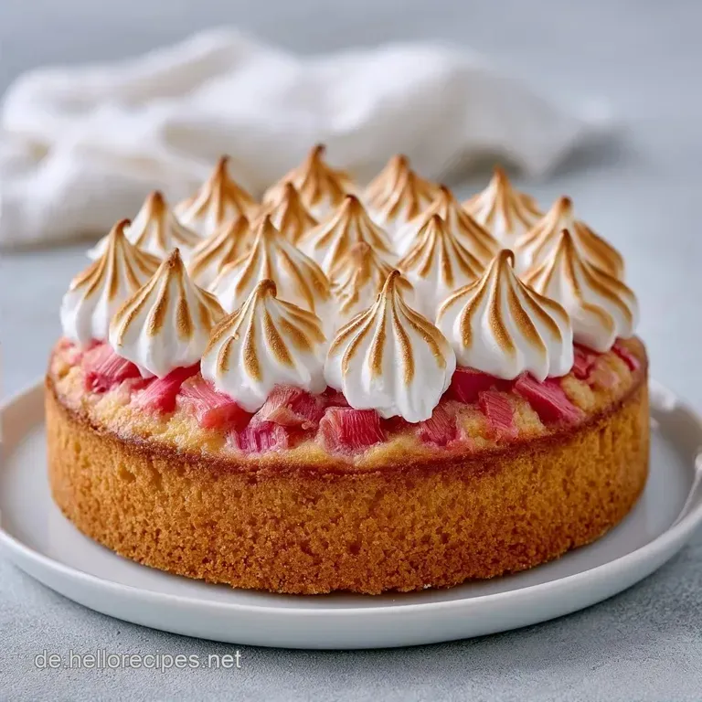 Rhabarberkuchen mit Baiser: Luftig und Frisch