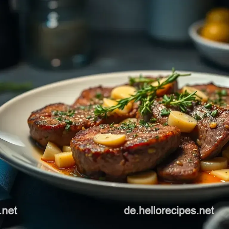 Rinderfilet mit Kräuterkruste und Rotwein-Schalotten