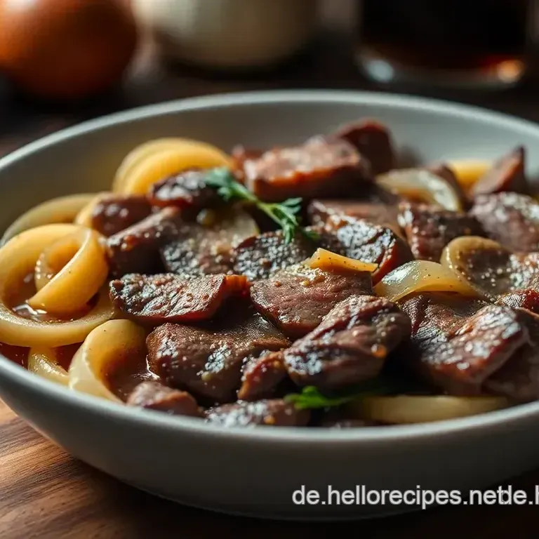 Rindfleisch mit Zwiebeln Rezept: So schmeckt' s wie vom Imbiss!