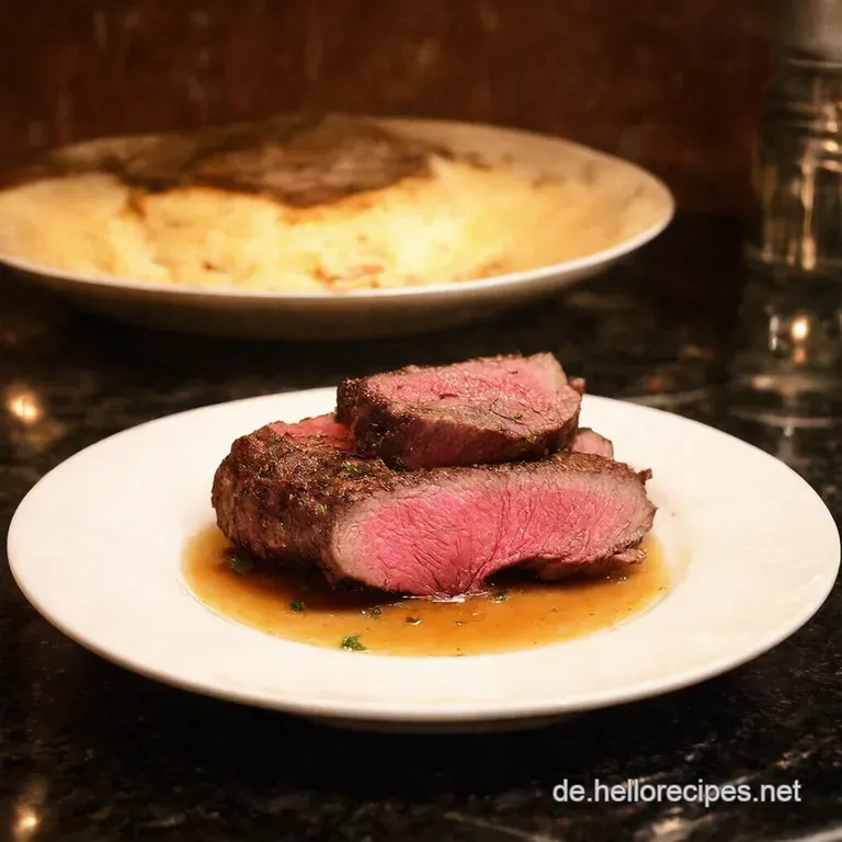 Rindsentrec&ocirc;te Mit Kr&auml;uterbutter Und Rosmarinkartoffeln presentation