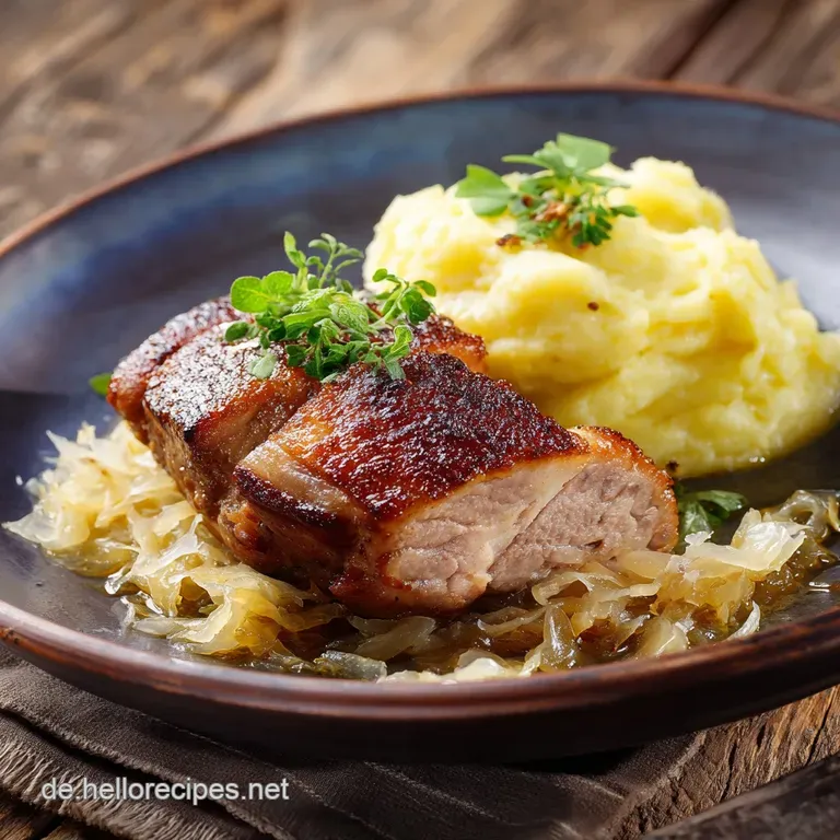 Rippchen mit Sauerkraut und Kartoffelp&uuml;ree Deftiges SonntagsEssen
